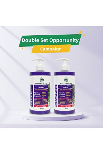 Naturalite Nettle Shampoo 2-Piece Set – For Oily Hair – Scalp Balancing Care