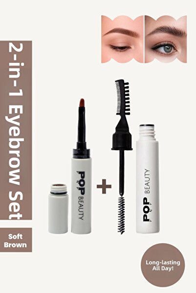 POP Beauty Eyebrow Stabilizer and Styling & Eyebrow Pomade, 2-Piece Eyebrow G...