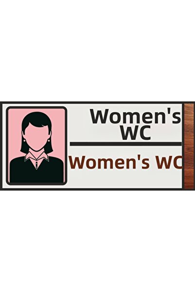 sıradışıhediyem Women's Wc Metal Warning 20X10 cm