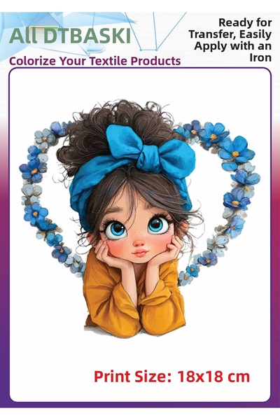 F17 Ajans طباعة نسيجية على تي شيرت للفتيات اللطيفات قابلة للكي