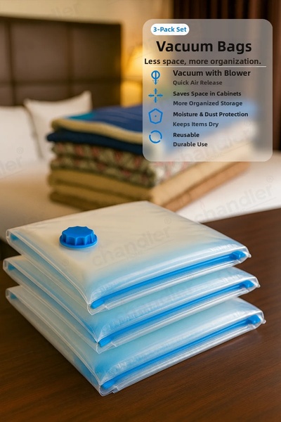 Chandler Home AİRLOCK (90x120 cm) Σακούλα αποθήκευσης με κενό αέρος 3 τεμαχίω...