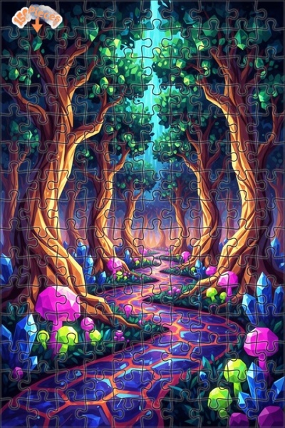 Teona Ahşap لغز خشبي بإطار مزدوج الطبقات من ماجيكال فورست كريستال مي، 150 قطع...