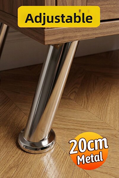 Badem10 (AJUSTABIL) Bază din metal cromat cu masă (20 CM) Unitate TV Mobilier...