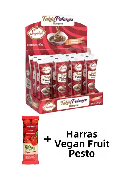 KMS HOME Seyidoğlu Tahini Molasses Mix Tube 40 Gr X 12 Pieces + Harras Fruit ...