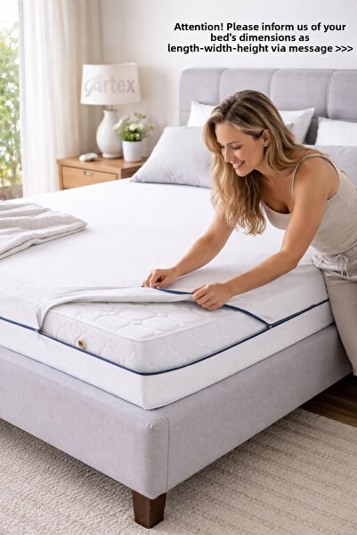 Artex Zippered Mattress Cover 160X200 Protector Zippered Cover Special Produc...