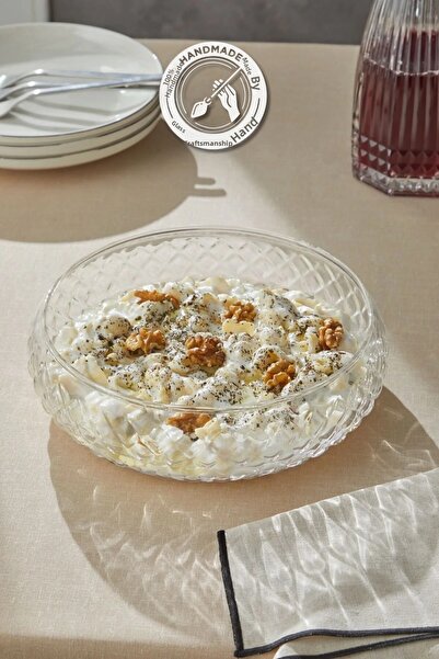 Glamis Selen Concept Lattice Model Handmade Bol de salată din sticlă de dimen...