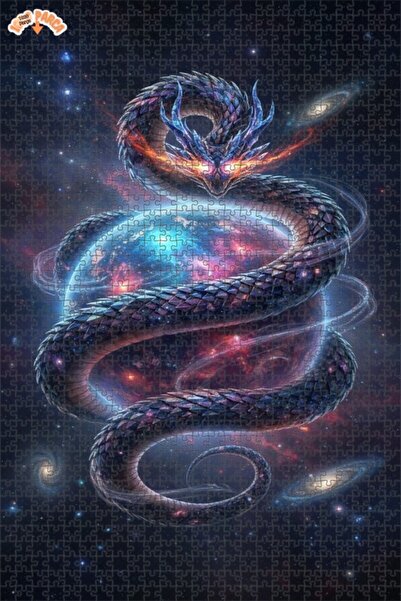 Teona Ahşap لغز خشبي بإطار مزدوج الطبقات من نوع التنين الكوني، 1000 قطعة، 70×50