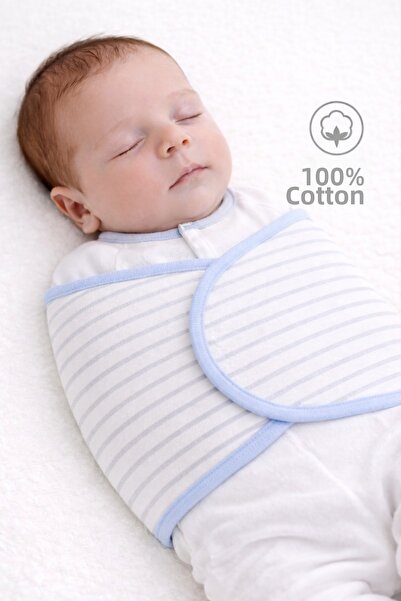 Mimocan قماط للأطفال حديثي الولادة مصنوع من القطن بنسبة 100% - قماط ناعم محشو...