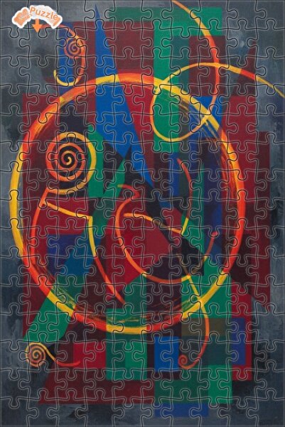 Teona Ahşap لغز خشبي بإطار مزدوج الطبقات بفن تجريدي ديناميكي 150 قطعة 20x30