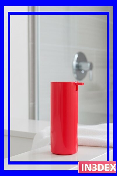 İN3DEX Red Transparent Acrylic Liquid Soap Dispenser 250ml