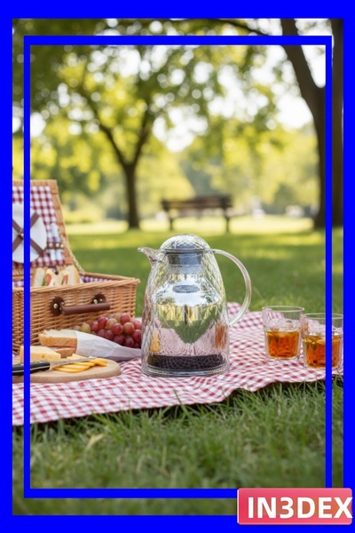 İN3DEX ترمس أكريليك شفاف سعة 1 لتر يحافظ على الحرارة لمدة 12 ساعة وبارد لمدة ...