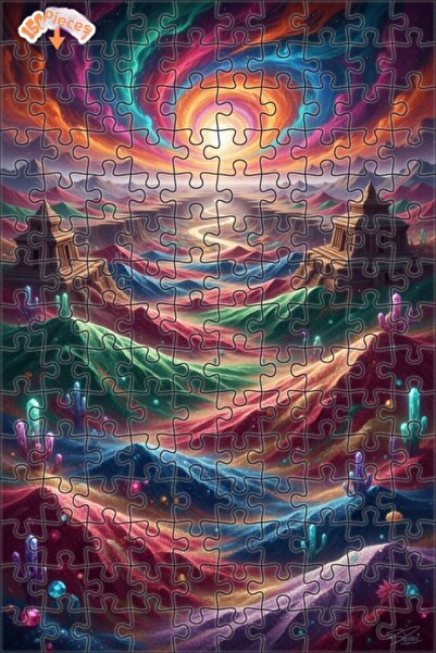 Teona Ahşap لغز خشبي مؤطر بطبقتين من غامازلي جلاكسي فايس، 150 قطعة، 20×30