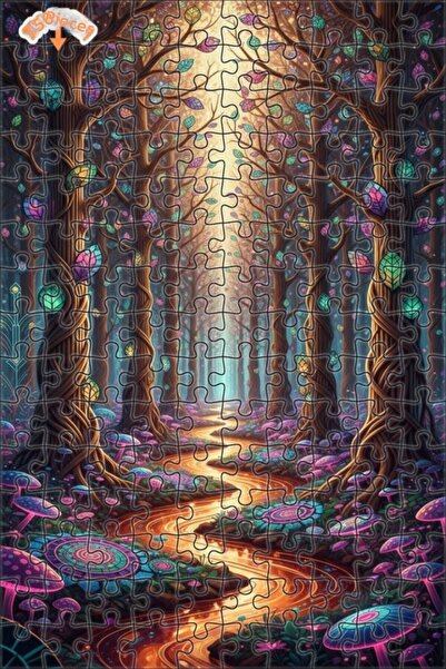 Teona Ahşap لغز خشبي مؤطر بطبقتين من ماركة ماجيكال فورست ريفر 150 قطعة 20×30