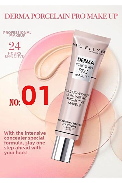 YİFOREVERS KOZMETİK Pro Makeup Waterproof Spf15 Derma Porcelain Concealer Fou...
