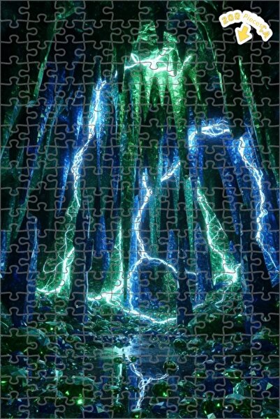 Teona Ahşap لغز خشبي بإطار مزدوج الطبقات من كريستال مجارى شيمش، 200 قطعة، 25×35