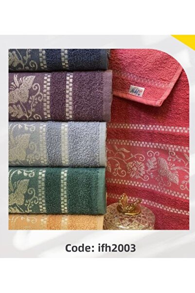 Bilmar Bukle Jacquard Lily Patterned Hand and Face Towel 50 X 90 cm X 3 Pieces