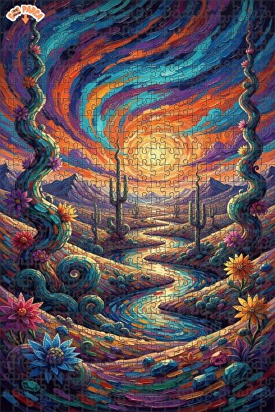 Teona Ahşap لغز خشبي بمظهر لوحة زيتية يشبه ريح الصحراء كما هو موضح في الصورة،...