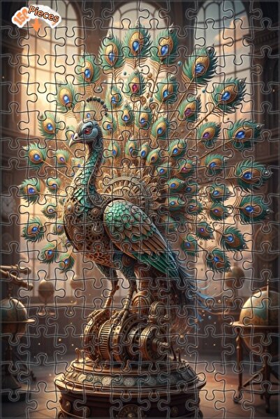 Teona Ahşap لغز خشبي بإطار مزدوج الطبقات بمظهر لوحة زيتية ميكانيكية لطائر الط...