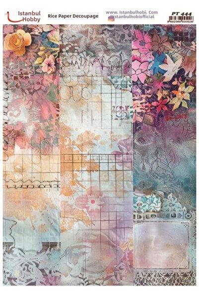 İstanbul Hobi Brass Decoupage Paper 30X42Cm Pt-444 Mix Retro