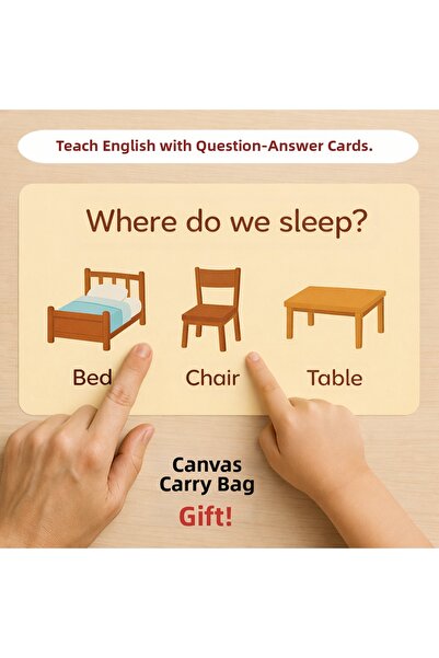 lnly بطاقات الأسئلة والأجوبة باللغة الإنجليزية للأطفال - 28 بطاقة، 56 سؤالًا ...