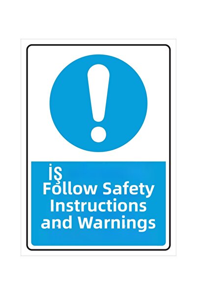 Byken احترم تعليمات وتعليمات السلامة المهنية مقاس 25 × 35 سم. ملصق احباط