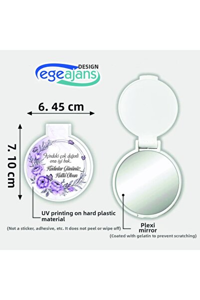 ege ajans tasarım 10 قطع - مرآة جيب من البليكسي للخطوبة، الزفاف، الوعد، الكين...