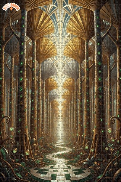 Teona Ahşap لغز خشبي بإطار مزدوج الطبقات من سلسلة الغابة الذهبية السحرية، 100...