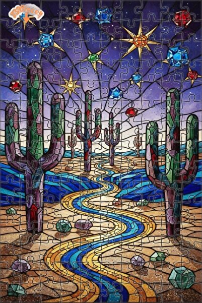 Teona Ahşap لغز خشبي بإطار مزدوج الطبقات مقطوع بالليزر بمظهر الحجر الملون من ...