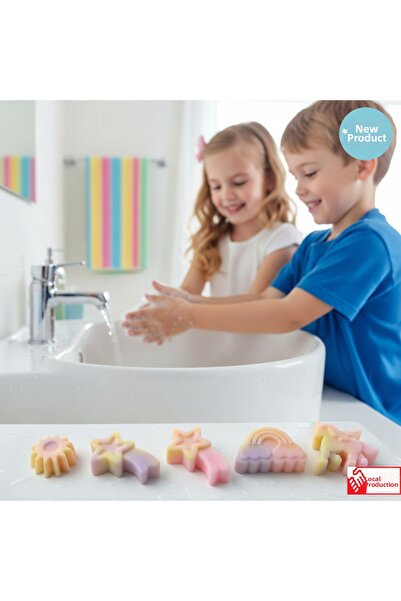 Chikopy Hand Washing Soap Rainbow Shaped Mango Scented – Soap for Children – ...