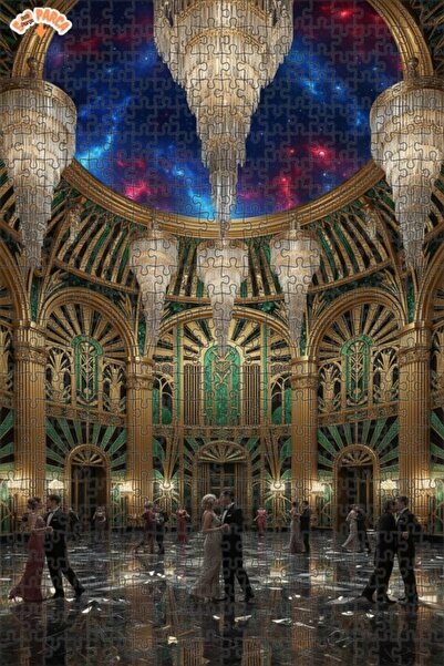 Teona Ahşap Gorgeous Galaxy Ball Double Layer Framed Wooden Puzzle 500 Pieces...