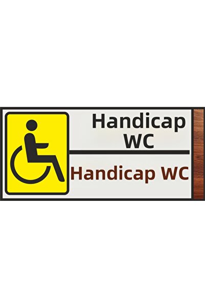 sıradışıhediyem Accessible Wc Metal Warning 20X10 cm