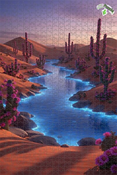 Teona Ahşap لغز خشبي مؤطر بطبقتين من صحراوات فاهاس السحرية 800 قطعة 70x50