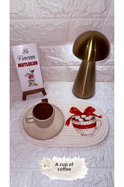 DP Tasarım Evi حبل قطني مصنوع يدويًا - حصيرة تقديم القهوة - حصيرة تقديم سلسلة...