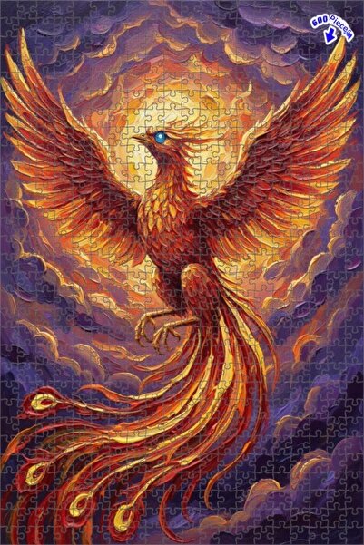 Teona Ahşap لغز خشبي بمظهر لوحة زيتية لـ 'سيد اللهب' 600 قطعة 50×35