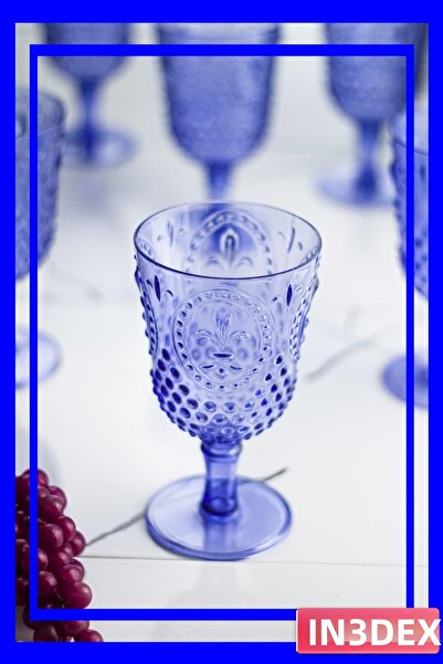 İN3DEX Unbreakable Acrylic Water Cup 450ml Blue Color