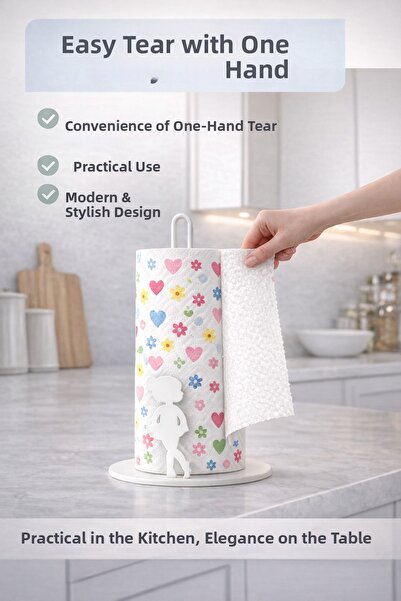 VENON حامل مناديل معدني أبيض اللون - حامل مناديل ورقية - حامل مناديل للطاولة ...