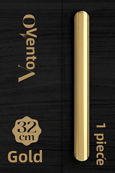 Badem10 مقبض درج مسطح ذهبي من VENTO بطول 320 مم، مقبض معدني للخزانة وخزانة ال...