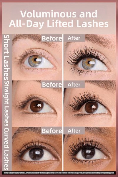 Maybelline New York Lash Sensational Body Mascara - Voluminous and Lifting-Looking Eyelashes All Day Long