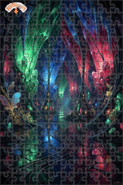 Teona Ahşap لغز خشبي بإطار من طابقين من كريستال كهوف فانتاستيك آرت 150 قطعة 2...