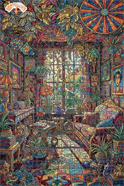 Teona Ahşap Magical Room Color Chameleon Oil Painting Look Art 150 Pieces 20X30