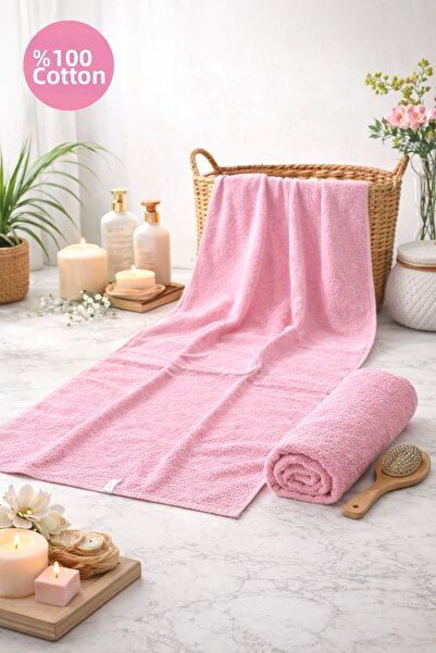 İQON Set prosoape bumbac 100% (baieți + păr) 2 bucăți roz