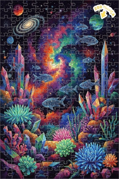 Teona Ahşap لغز خشبي بإطار مزدوج الطبقات على شكل أسماك كريستالية مجرية 200 قط...