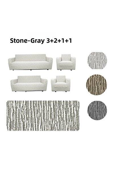 Arzuyum Jacquard Sofa, Sofa, Sofa Bed Cover Stick Pattern Flexible Without Sk...