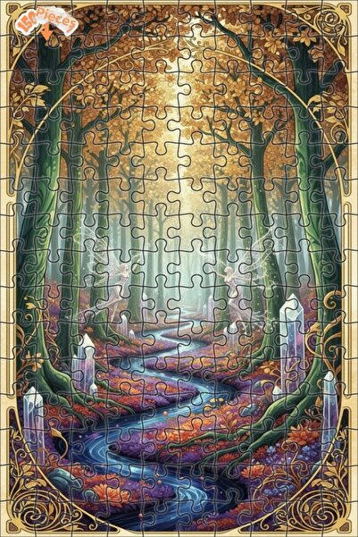 Teona Ahşap لغز خشبي مؤطر بطبقتين من خرافات الغابة 150 قطعة 20×30