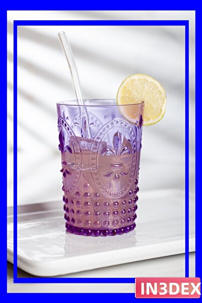 İN3DEX Unbreakable Purple Acrylic Water Cup 400ml Dishwasher Safe