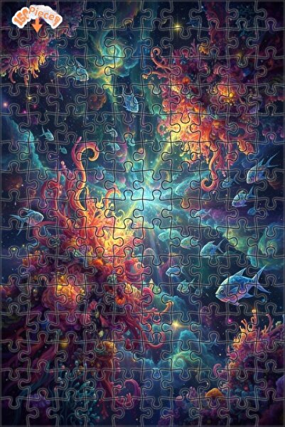 Teona Ahşap لوحة زيتية ملونة لحيوانات المحيط الغامضة، لغز خشبي بإطار مزدوج ال...