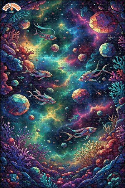 Teona Ahşap لغز خشبي بإطار مزدوج الطبقات بمظهر مخلوقات بحرية مجرية 1000 قطعة ...