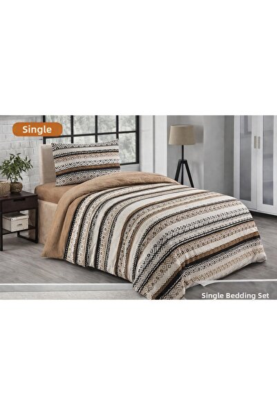 Çeşme Home طقم غطاء لحاف فردي مصنوع من القطن بنسبة 100% - 3 خيارات للألوان، ن...