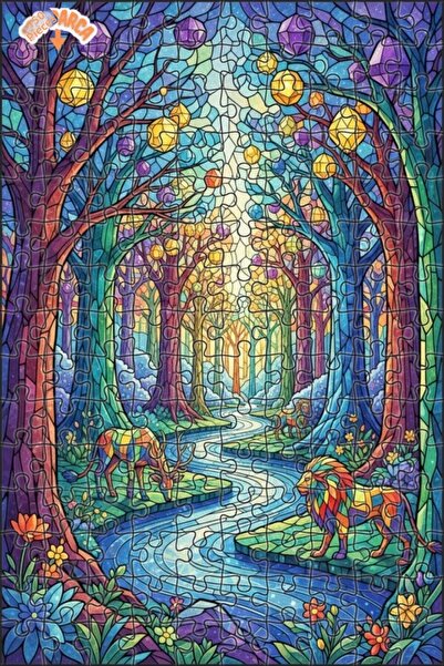 Teona Ahşap لغز خشبي ملون بإطار مزدوج الطبقات 150 قطعة 20×30