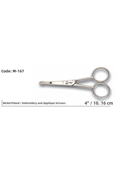 Epilons Europe Applique and Embroidery Scissors with Curved Blunt Tip No:4 10...